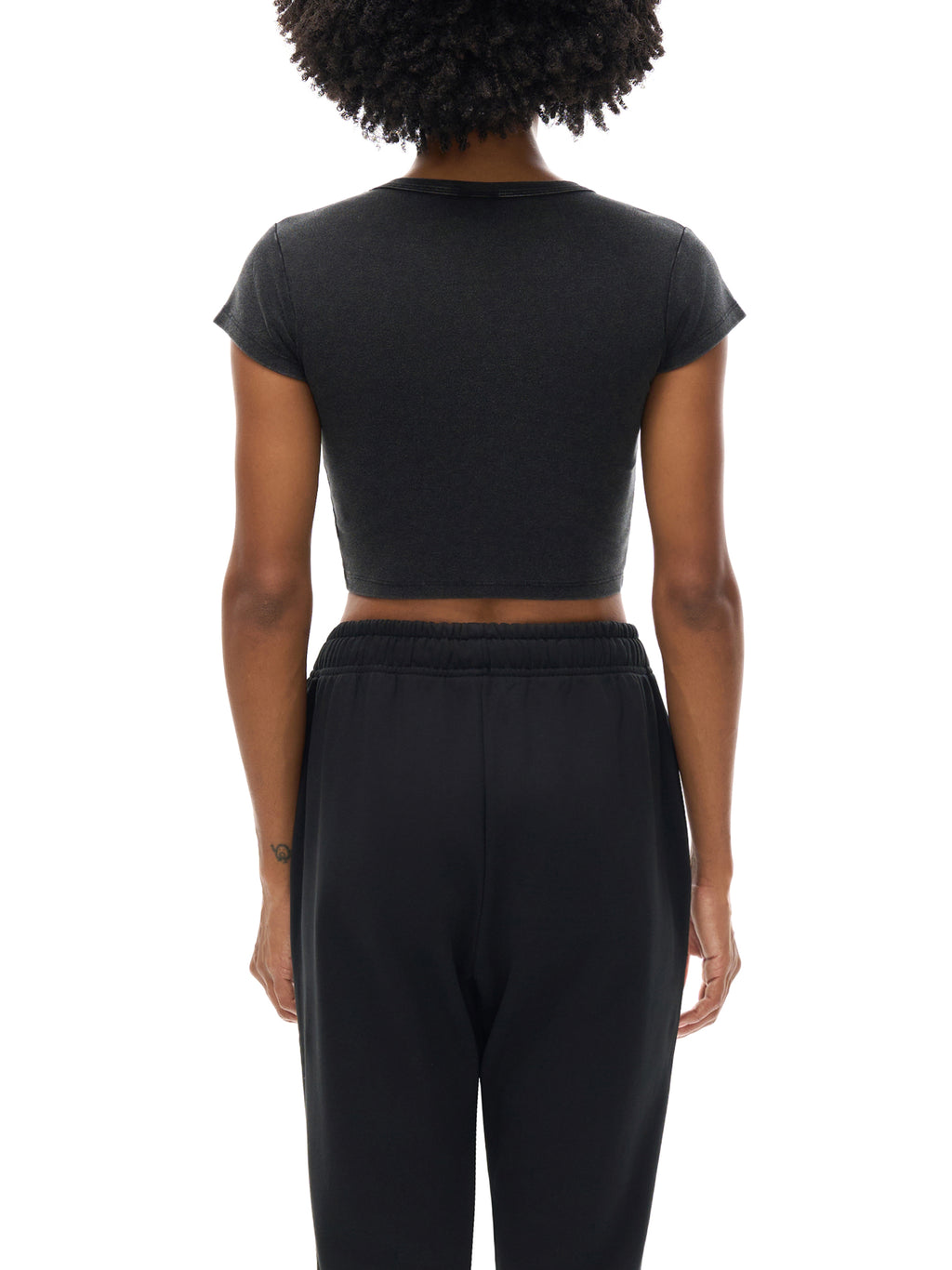 Toss The Map Snow Washed Crop Top