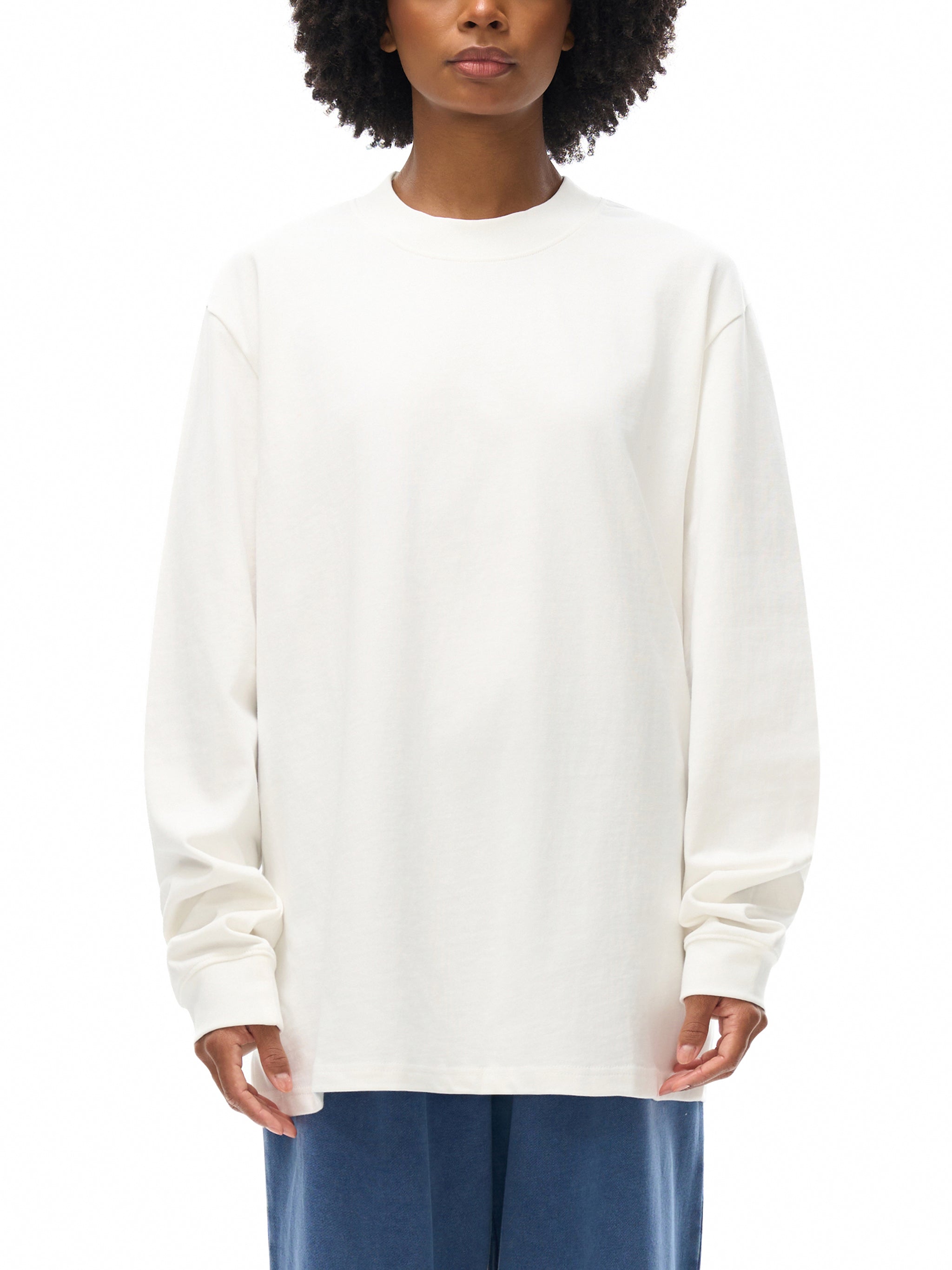 Bumbles Stitched Logo Essential Non-Shrink Mock Neck Sweatshirt