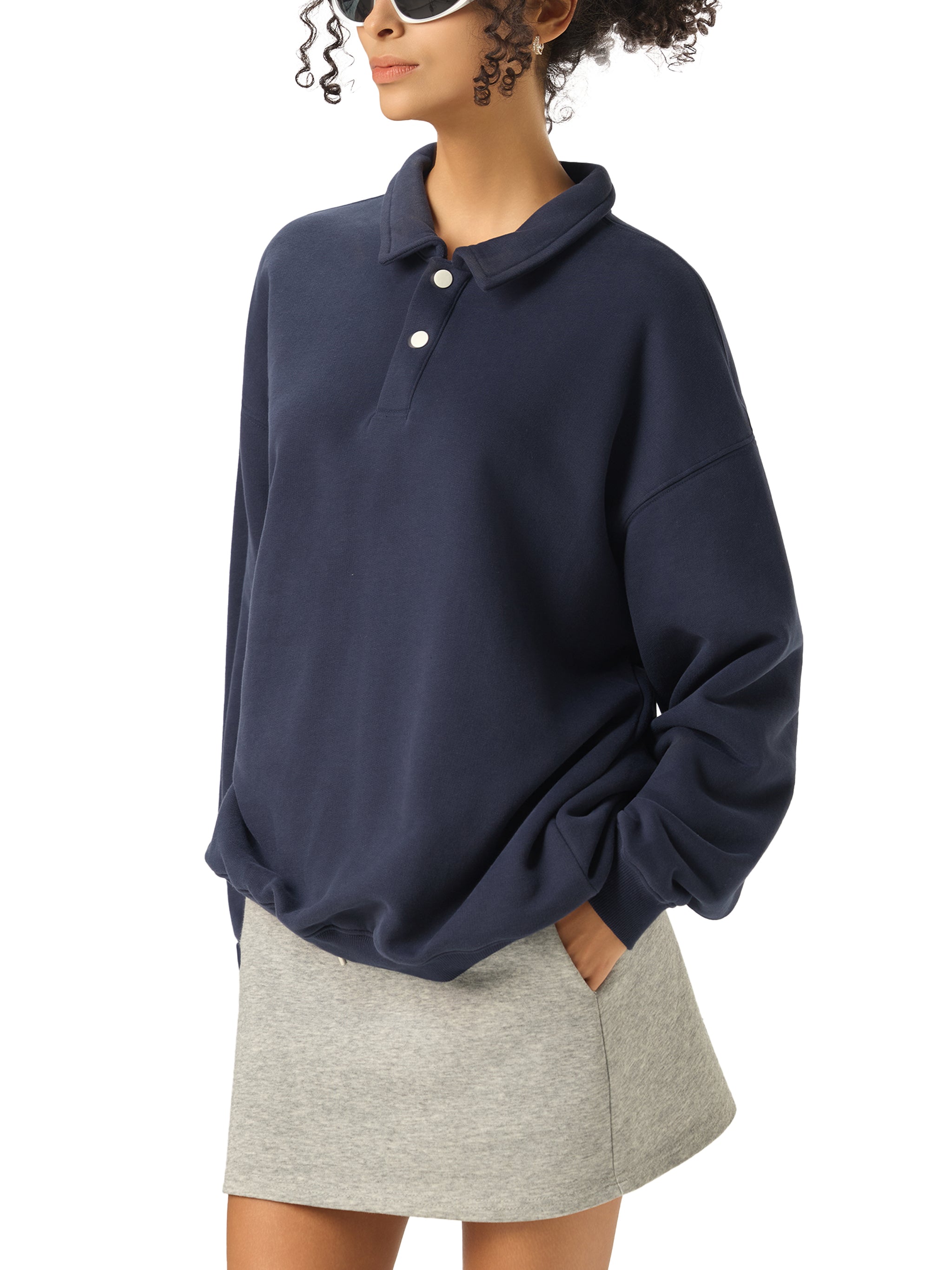 This Is Perfect Chipmunk Heavyweight Polo-Collar Sweatshirt