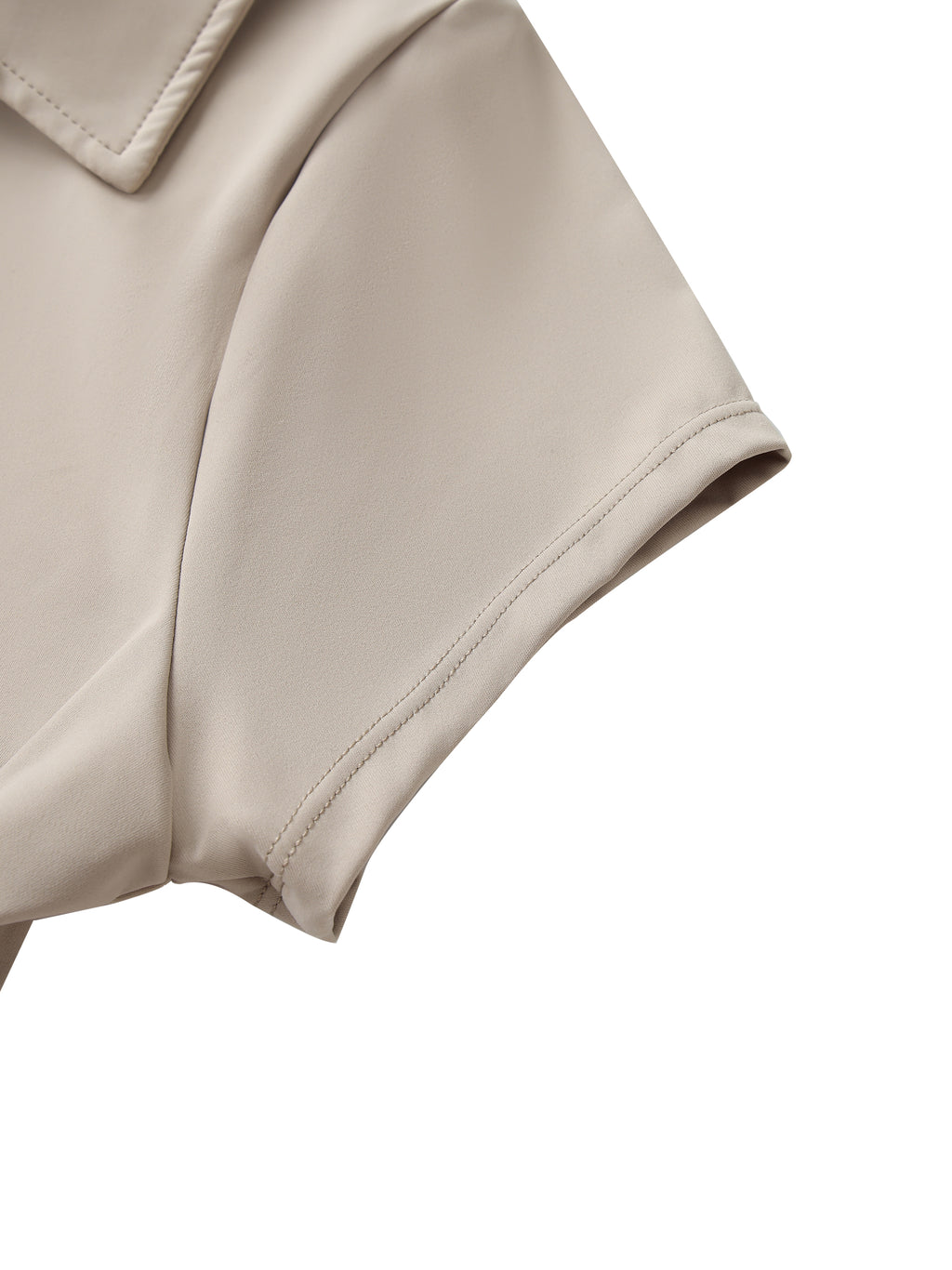 Dove + Deer Logo V-Neck Lapel Crop Top