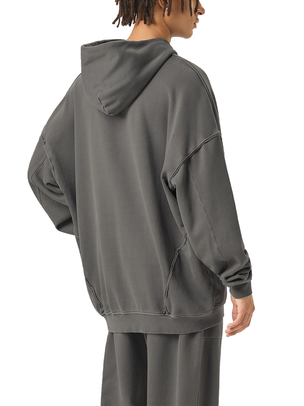 Raw-Seam Enzyme Washed Hoodie
