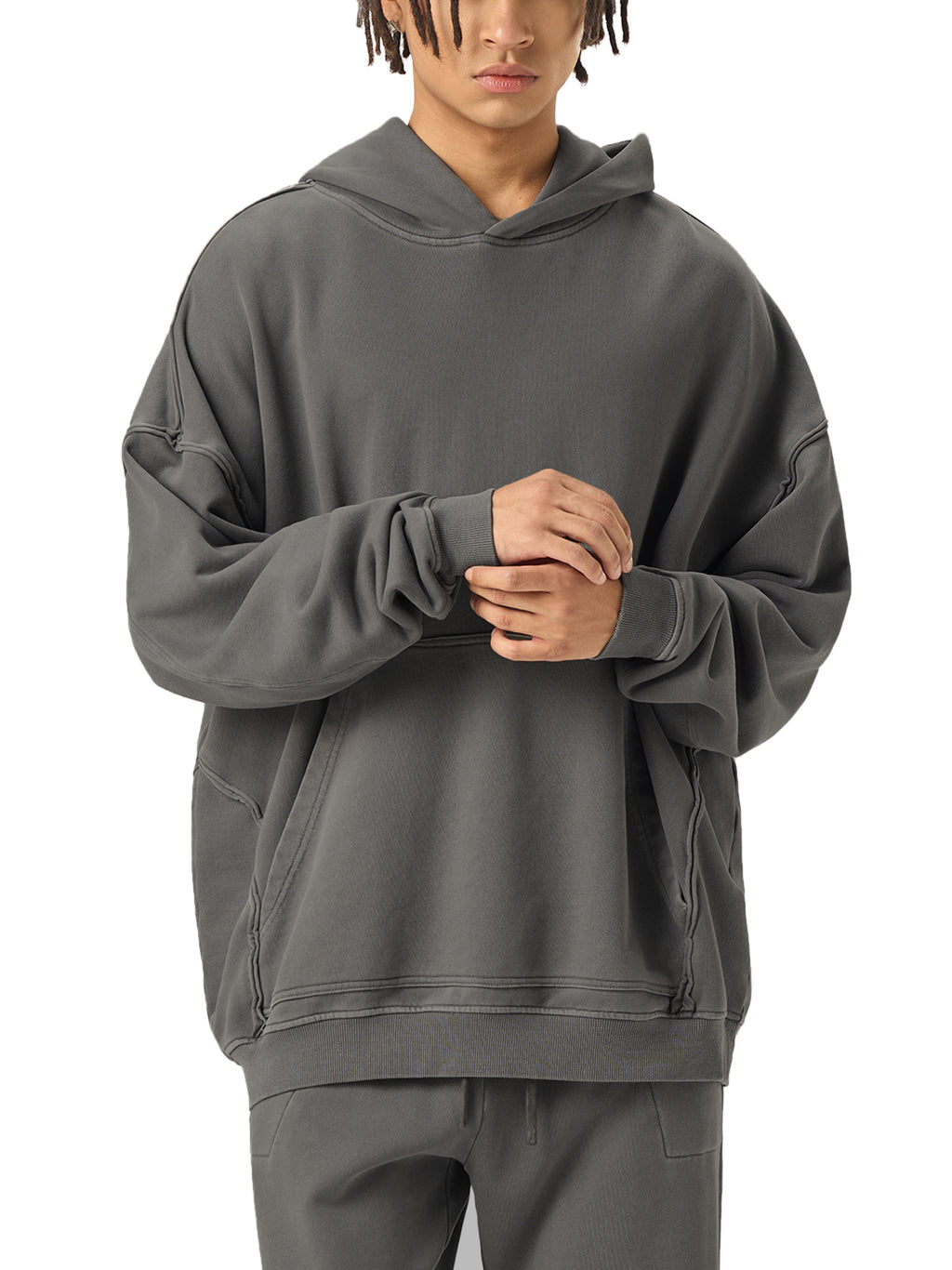 Buel House Raw-Seam Enzyme Washed Hoodie
