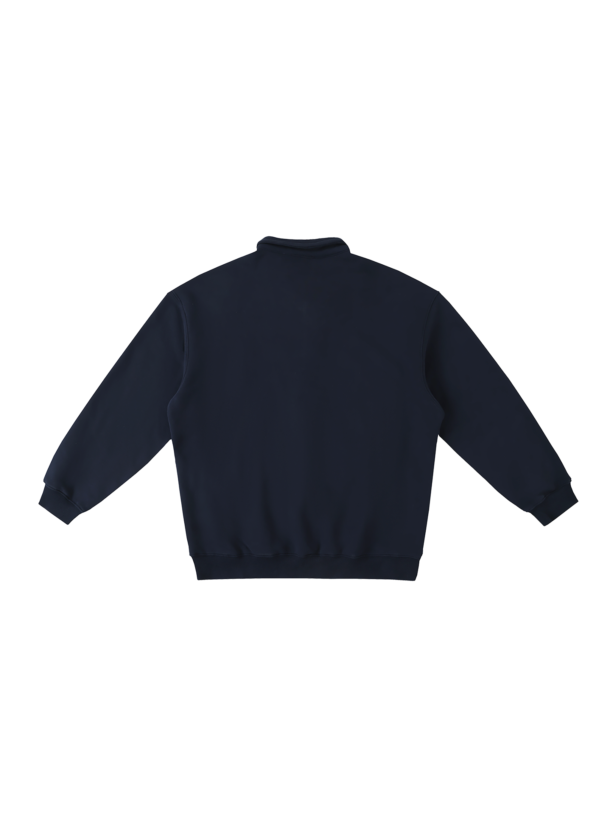 Torch Back/ Falcon Front Stained Glass Heavyweight Polo-Collar Sweatshirt