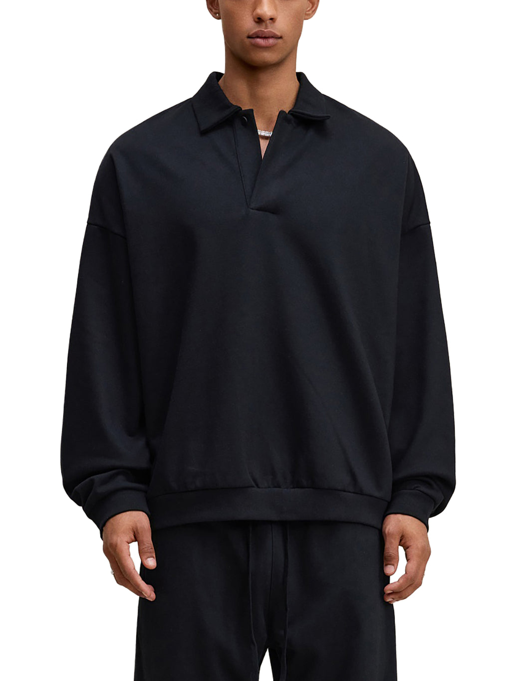 Mussel Shirt Heavyweight Fleece Polo Sweatshirt