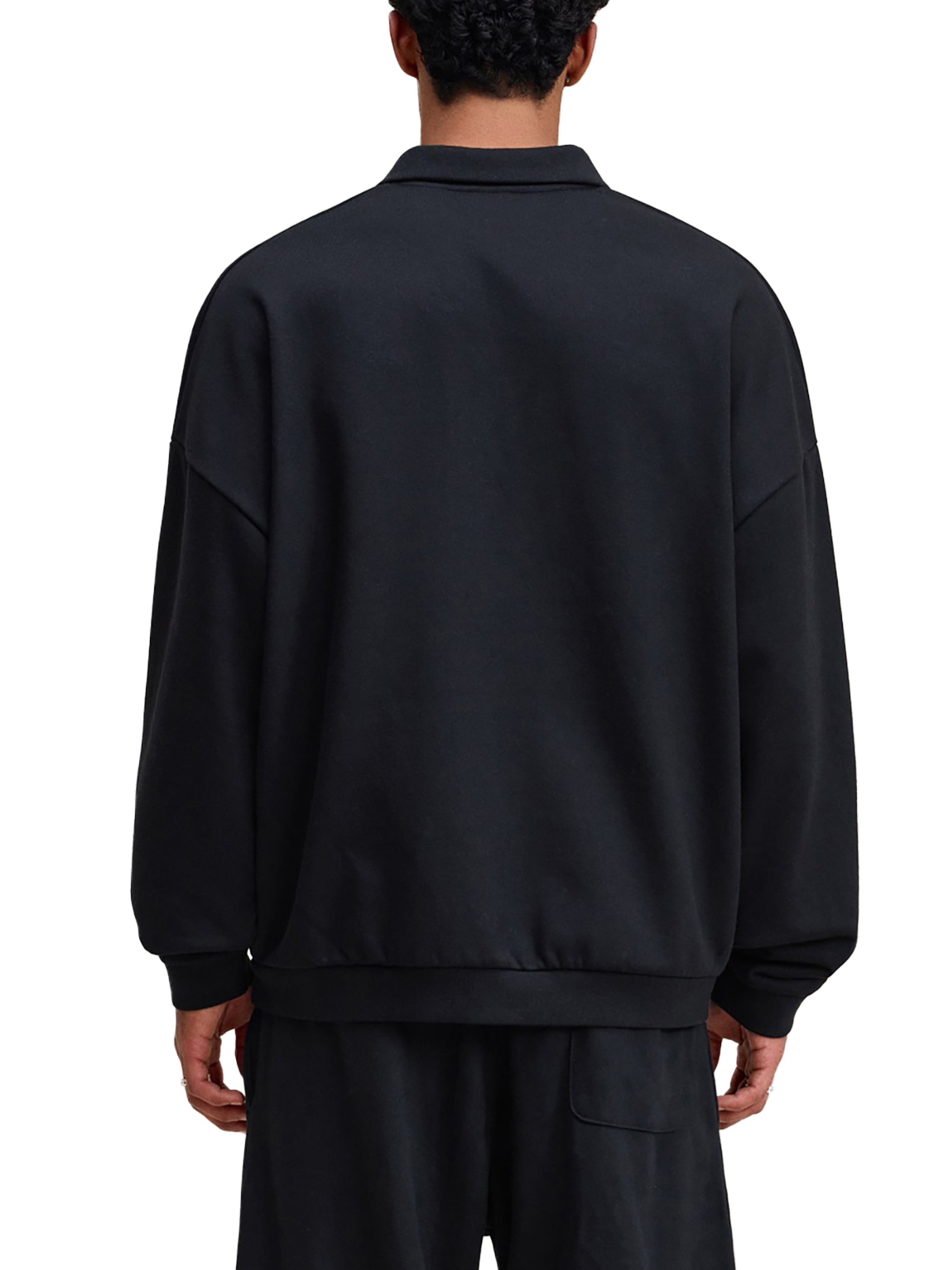 Geometric Beetle Heavyweight Fleece Polo Sweatshirt