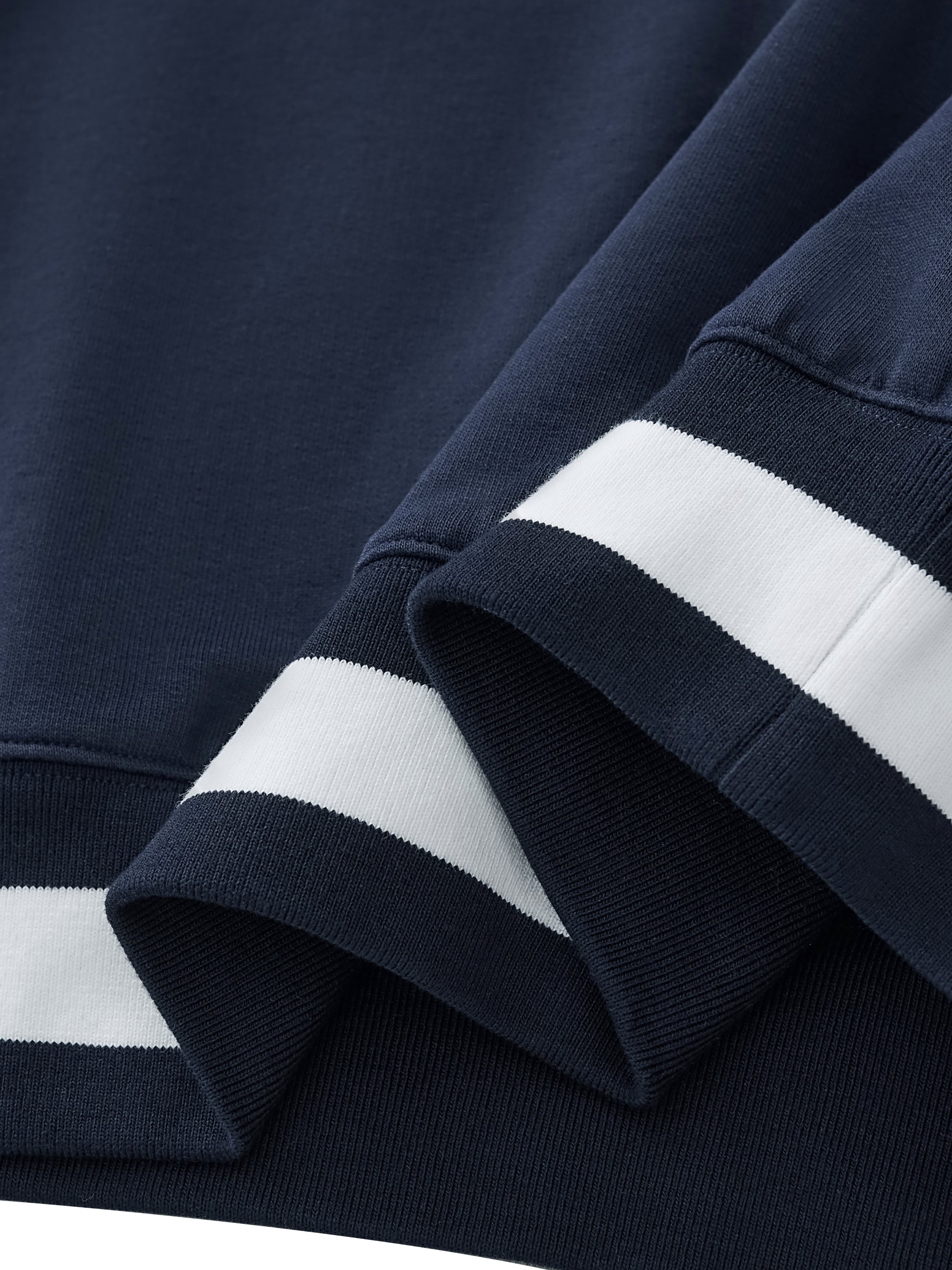 Dove+Deer City Plan V-Neck Contrast Collar Boxy Sweatshirt