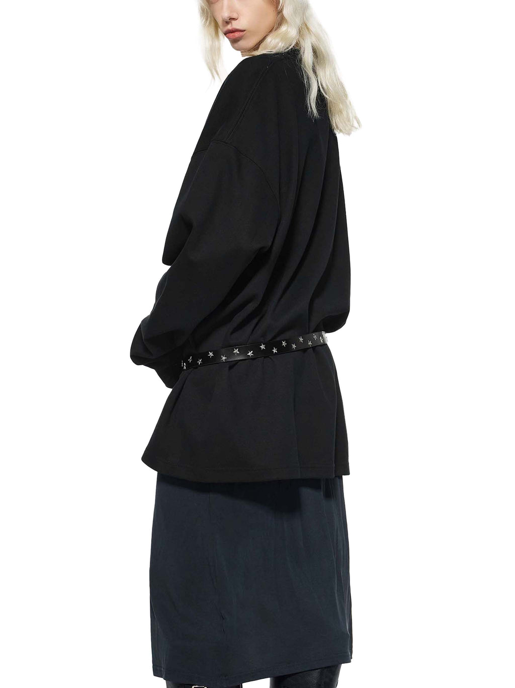 Queen of Champagne Knitted Round Neck Oversize Sweatshirt