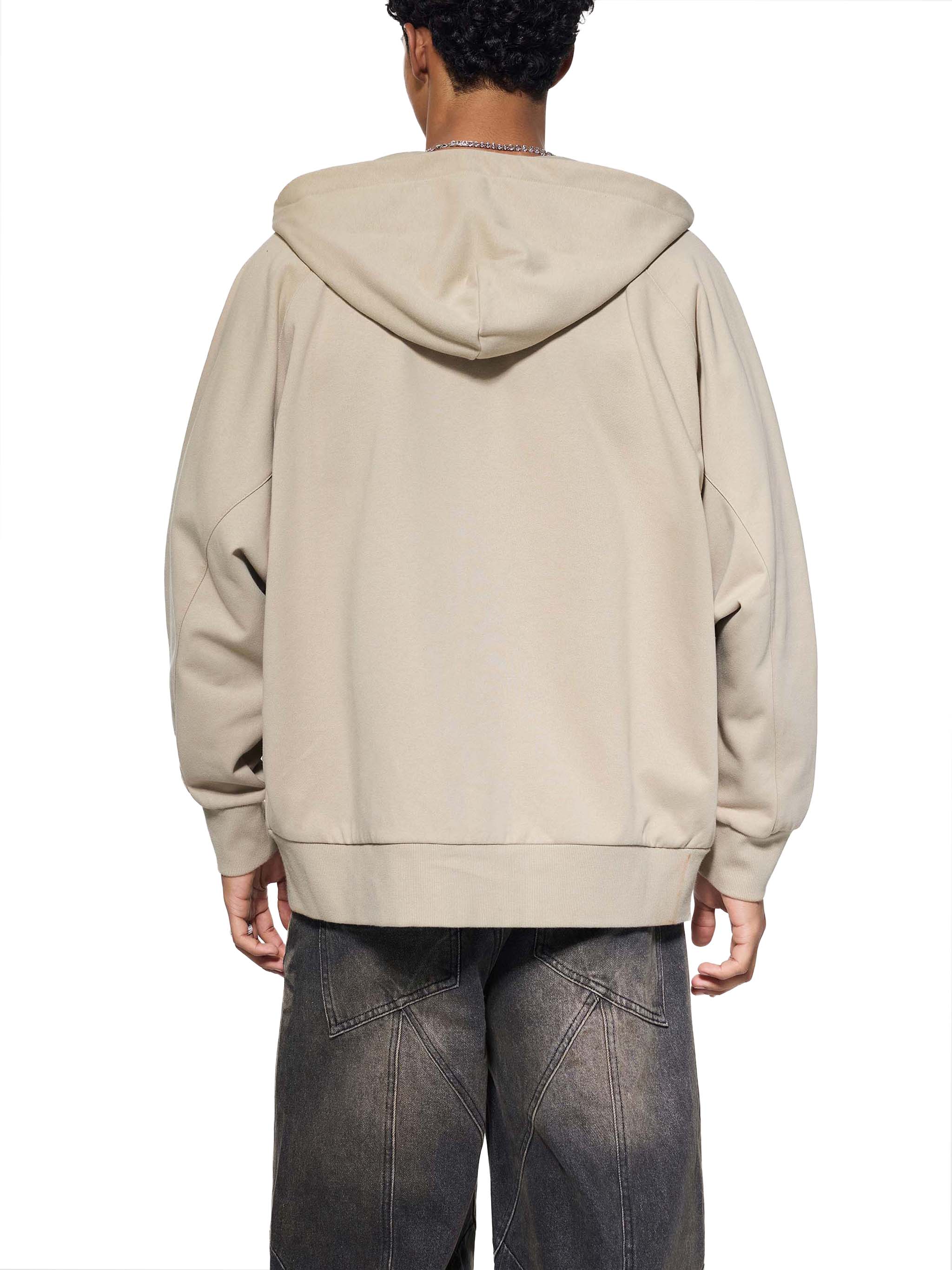 Tulip Crown/ City Hall Dolman Sleeve Zip-Through Fleece  Hoodie