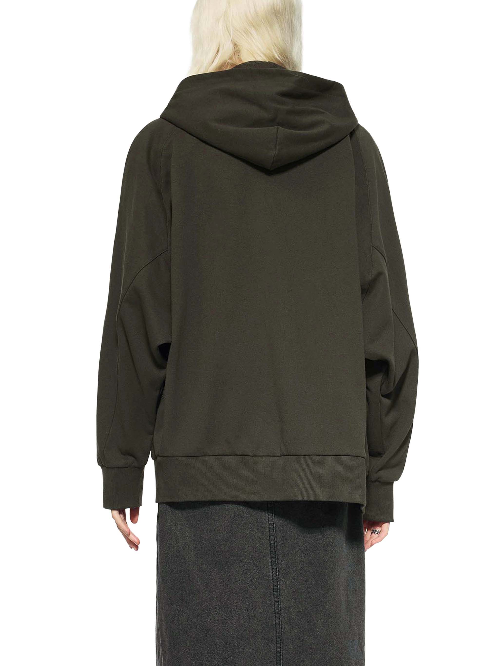 Tulip Crown/ City Hall Dolman Sleeve Zip-Through Fleece  Hoodie