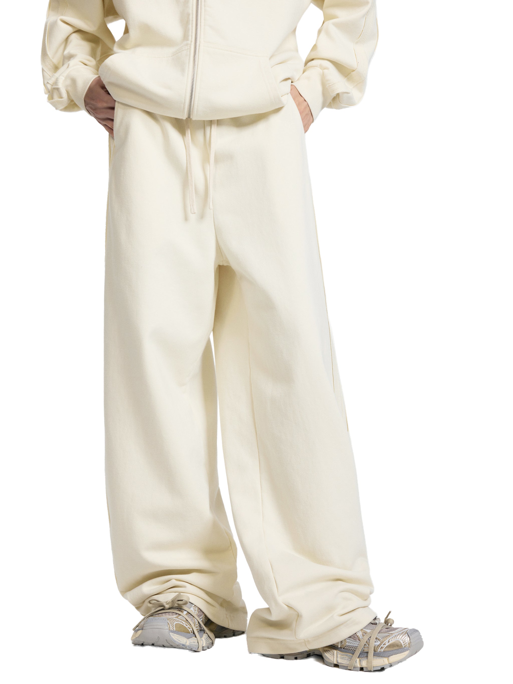 Grey Tulip Contrast Tape Straight-Leg Sweatpants