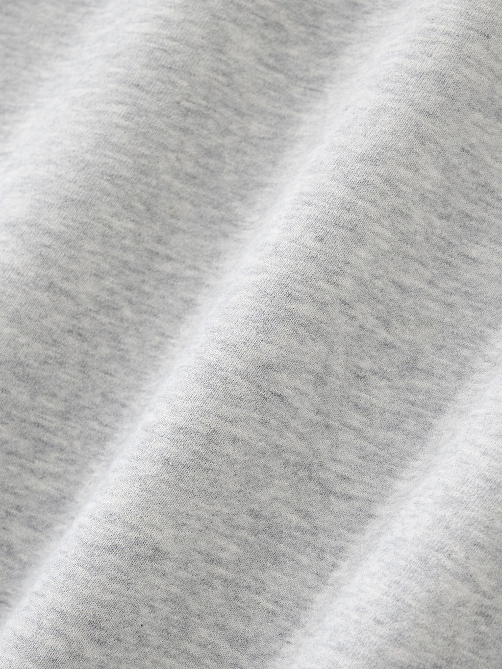 White Pom Essential Fleece Mid-Neck Crew Sweatshirt